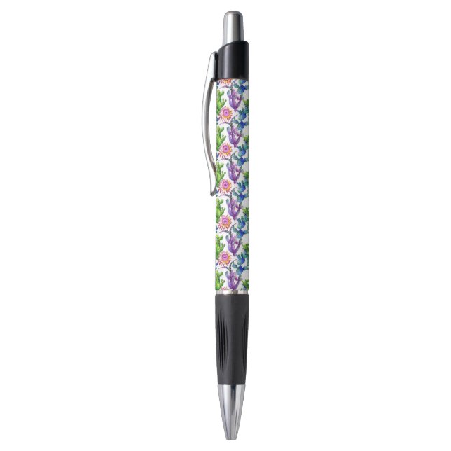 Watercolor Wildflower Cactus Pattern (Top (Vertical))