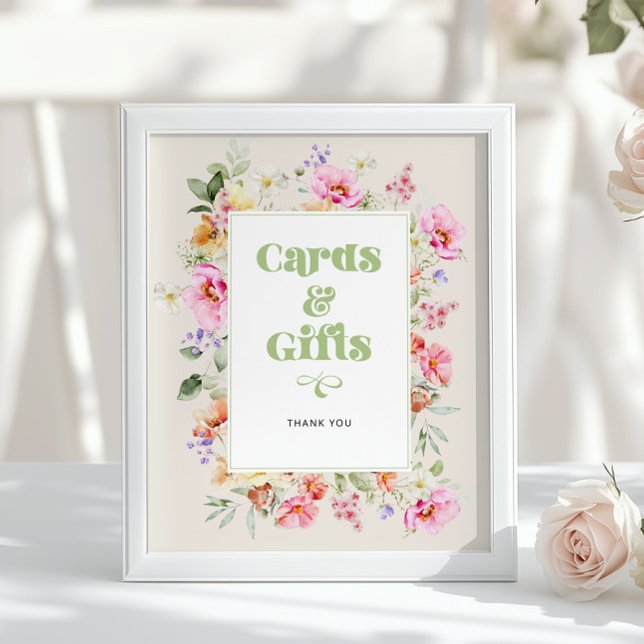 Watercolor wildflower Cards and gifts baby shower Poster (Creator Uploaded)