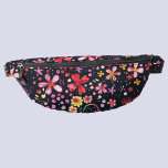 Watercolor Wildflower Dark Bum Bags<br><div class="desc">Wild modern watercolor flower pattern.  Original art by Nic Squirrell.</div>
