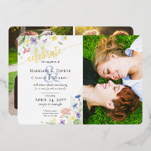 Watercolor Wildflower Floral Engagement Party