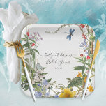 Watercolor Wildflower Floral n Bees Bridal Shower Paper Plate<br><div class="desc">Modern vintage design Bridal Shower paper party decor design with light and airy wildflowers, leaf foliage greenery, a dragonfly, butterfly and bees make a delightful spring, summer or fall event. This collage was graphically designed out of many different antique illustrations by internationally licensed artist and designer, Audrey Jeanne Roberts, copyright....</div>