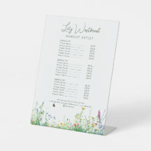 Watercolor Wildflower Floral Script Price List
