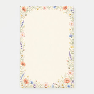 Watercolor Wildflower Garden Floral Post-it Notes