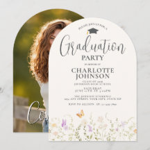 Watercolor Wildflower Garden Party Graduation