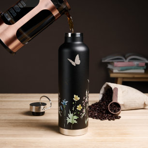 Watercolor Wildflower Garden Water Bottle