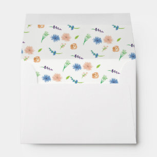 Watercolor Wildflower Gardens Painted Envelope