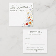 Watercolor Wildflower Green Modern Elegant Script