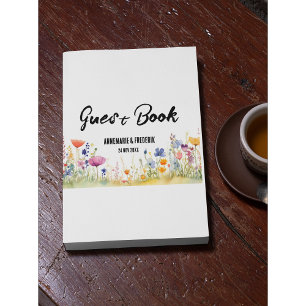 Watercolor Wildflower  Guest Book