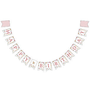 Watercolor Wildflower Happy Birthday Banner