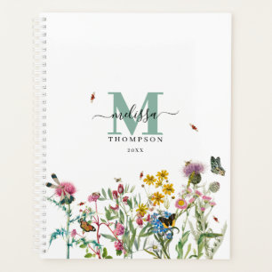 Watercolor Wildflower Insects Floral Spring Garden Planner