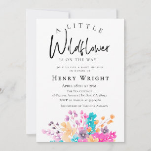Watercolor Wildflower Invitation
