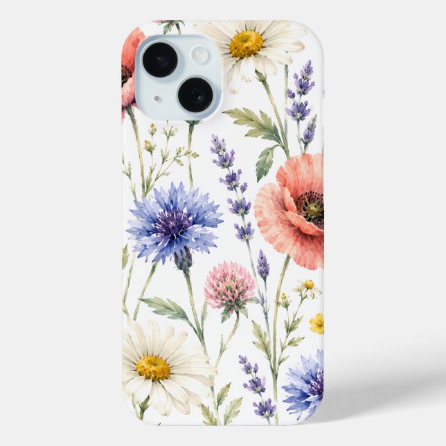 Watercolor Wildflower Meadow Floral Case-Mate iPhone Case (Back)