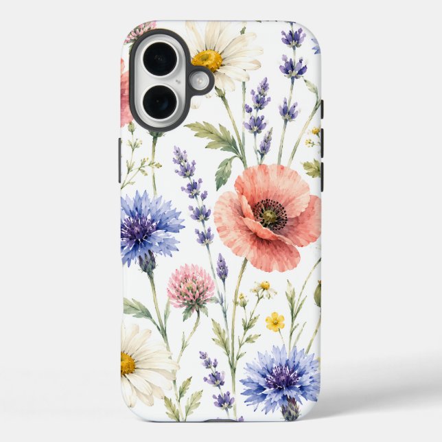 Watercolor Wildflower Meadow Floral Case-Mate iPhone Case (Back)
