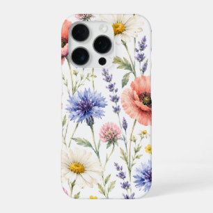Watercolor Wildflower Meadow Floral iPhone 16 Pro Case