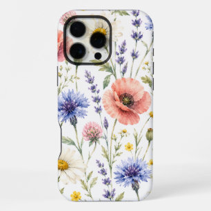 Watercolor Wildflower Meadow Floral iPhone 16 Pro Max Case