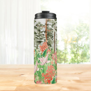 Watercolor Wildflower Meadow Floral  Thermal Tumbler