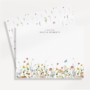 Watercolor Wildflower Meadow Note Card
