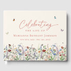 Watercolor Wildflower Memorial Celebration of Life