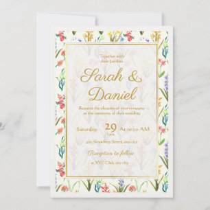 Watercolor Wildflower Millefleur Invitation