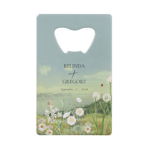 Watercolor Wildflower Mountain Landscape Wedding