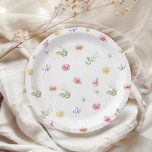 Watercolor Wildflower pattern baby shower Paper Plate<br><div class="desc">Watercolor Wildflower pattern baby shower Paper Plates
Matching items available.</div>