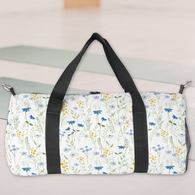 Watercolor Wildflower Pattern Duffle Bag (Creator Uploaded)