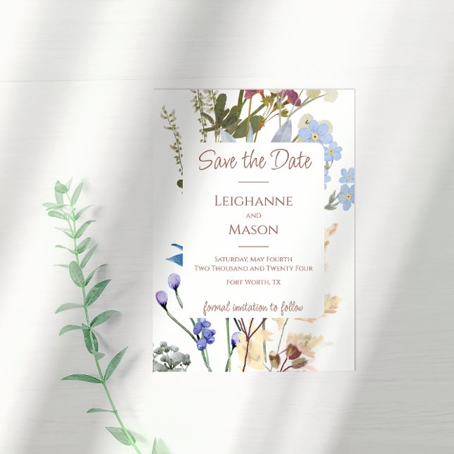 Watercolor Wildflower Save the Date (Creator Uploaded)