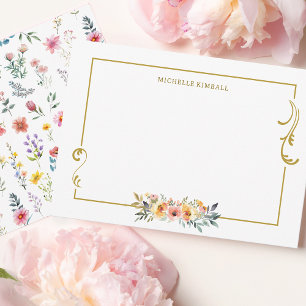 Watercolor Wildflower Spring Summer  Card