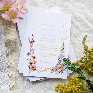 Watercolor Wildflower Spring Summer Wedding