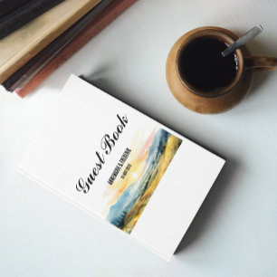 Watercolor Wildflower Sundown Guest Book