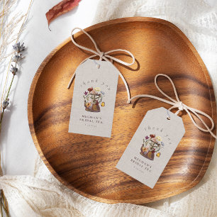 Watercolor Wildflower Tea Party Thank You Gift Tags