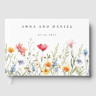 Watercolor Wildflower Wedding Guest Book
