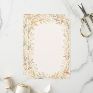 Watercolor Wildflower Wedding Program Programme