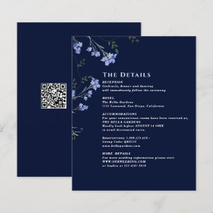 Watercolor Wildflower Wedding QR C Enclosure Cards
