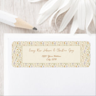 Watercolor Wildflower Wedding Return Address
