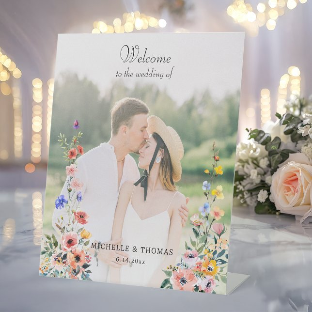 Watercolor Wildflower Wedding Welcome Sign (Creator Uploaded)