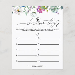 Watercolor Wildflower Where Were They Games