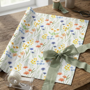Watercolor Wildflower  Wrapping Paper