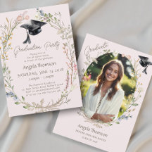 Watercolor Wildflower Wreath photo graduation