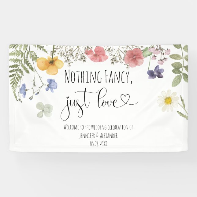 Watercolor Wildflowers  Banner (Horizontal)