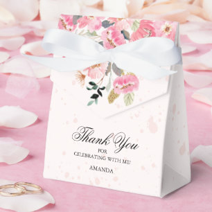 Watercolor Wildflowers Bridal Shower Favour Box