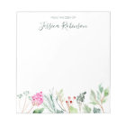 Watercolor Wildflowers Custom Name Floral