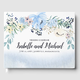 Watercolor Wildflowers Custom Wedding Guestbook