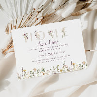 watercolor wildflowers housewarming party