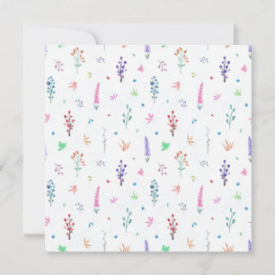 Watercolor Wildflowers Invitation