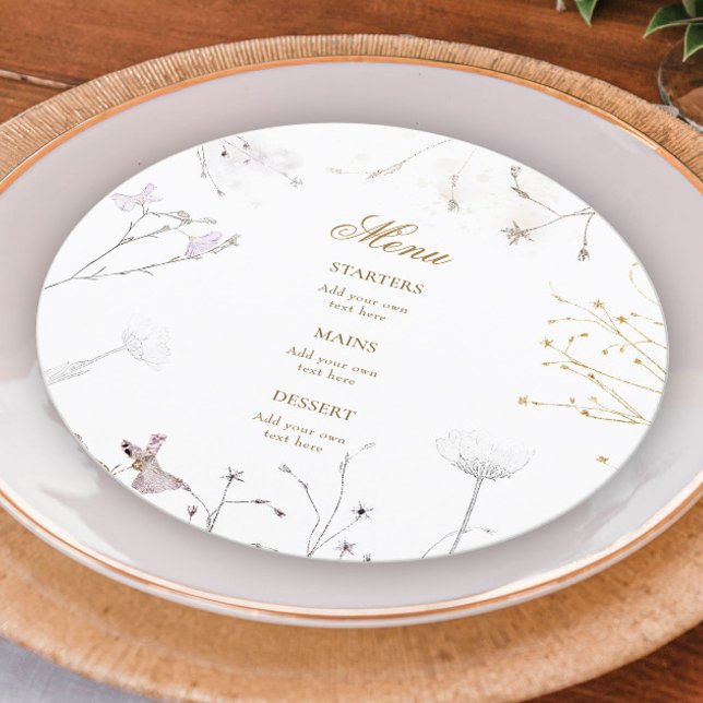 watercolor wildflowers menu (Creator Uploaded)