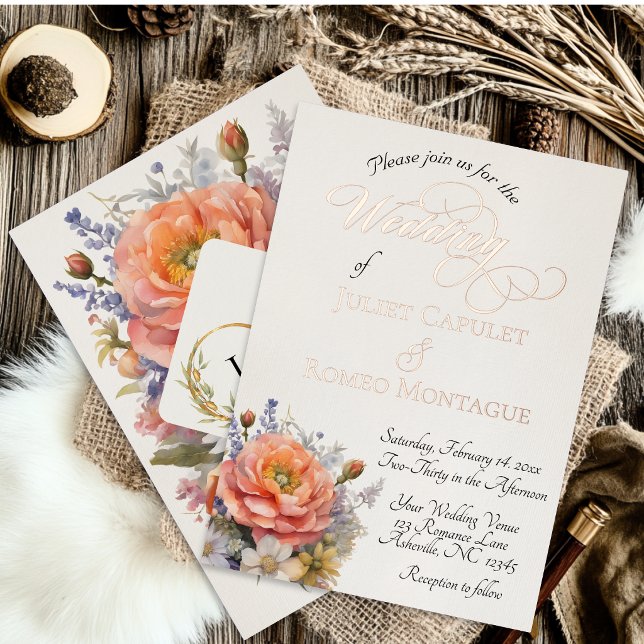 Watercolor Wildflowers, Monogram - Cream (Creator Uploaded)