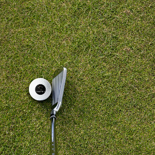 Watercolor wildflowers monogram  S white red black Golf Balls