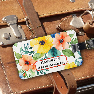 Watercolor Wildflowers Mum  Luggage Tag