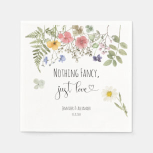 Watercolor Wildflowers  Napkin